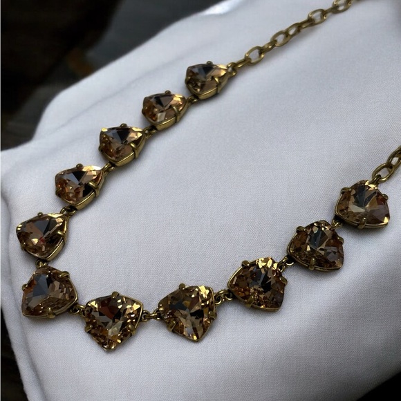 Stella & Dot Somerville Trillion Cut Crystal Necklace 17” + 2” - Picture 5 of 6